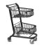 EXpress6000 two-tier wire convenience shopping cart with child seat