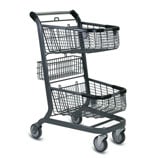 EXpress6000 two-tier wire convenience shopping cart