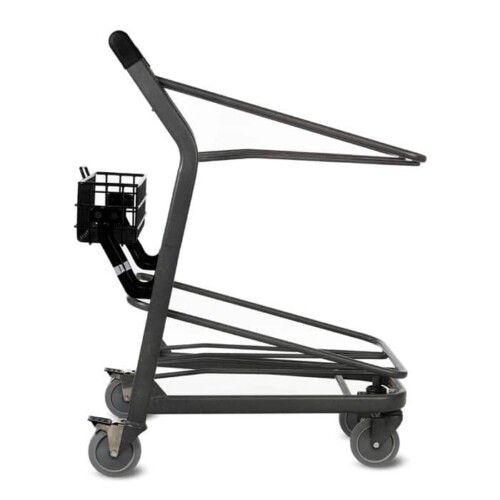 EZtote450 tote stocking material handling cart in metallic grey