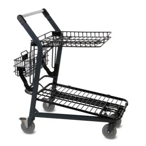 EZtote570 metal wire lawn and garden shopping cart in dark grey