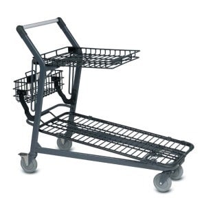 EZtote670 metal wire lawn and garden shopping cart in dark grey