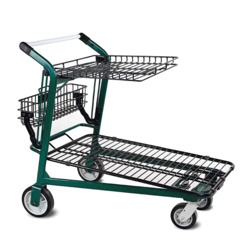 EZtote875 metal wire lawn and garden shopping cart in Dark Green/Black