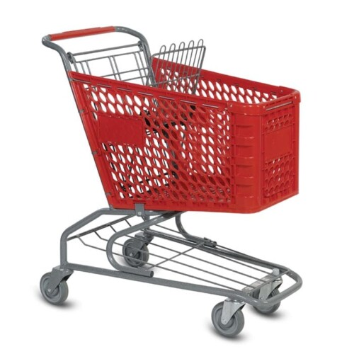 V Series 100 Liter Plastic Shopping Cart