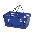 26 liter plastic hand basket with wire handles