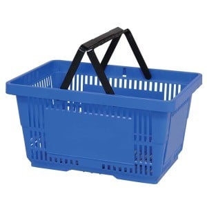 28 liter plastic hand basket with plastic handles
