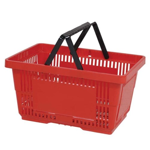 28 liter plastic hand basket with plastic handles