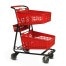 TT-100 two-tier plastic convenience shopping cart