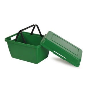 TerraBin plastic reusable hand basket alternative to cloth shopping bags