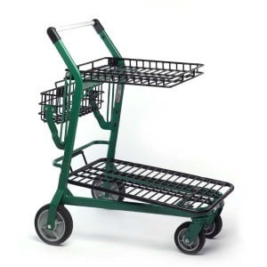 EZtote770 metal wire lawn and garden shopping cart in Dark Green/Black