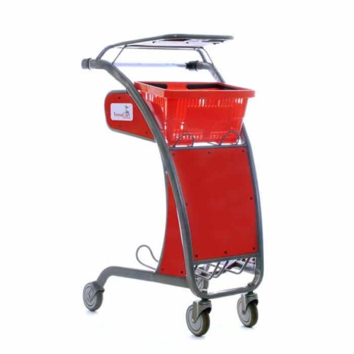 Two-tier mobile work station utility cart with writing surface and cup holder