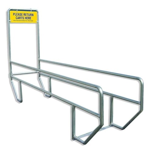 Single Cart Corral with Sign