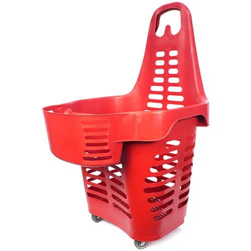 Versacart 28 Liter Red Plastic Hand Basket Set - 19 1/8L x 13 1/8W x 10D