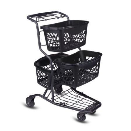 Triple Basket Convenience Shopping Cart