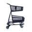 Plastic shopping cart two tier