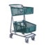 Plastic shopping cart two tier