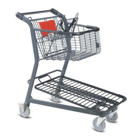 Two Tier Wire Shopping Cart