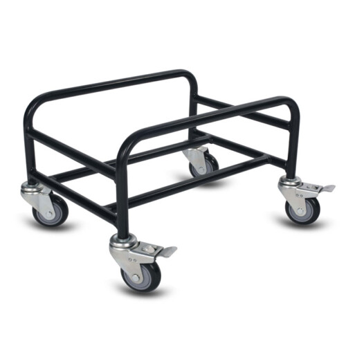 Rolling hand basket stand with brakes for 28L Plastic Baskets