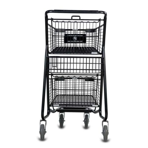EXpress™5050 Metal Two-Tier Shopping Cart - Image 4