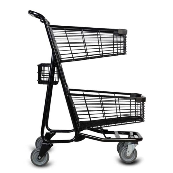 EXpress™5050 Metal Two-Tier Shopping Cart - Image 2