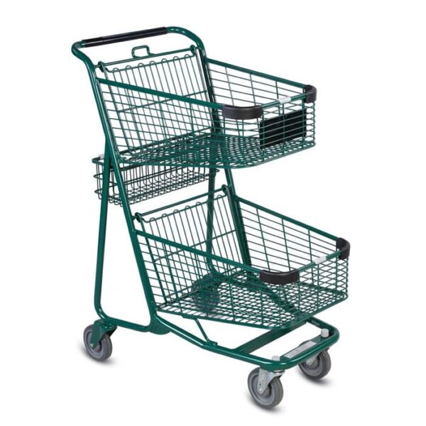 EXpress™5050 Metal Two-Tier Shopping Cart - Image 6