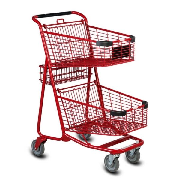 EXpress™5050 Metal Two-Tier Shopping Cart - Image 8