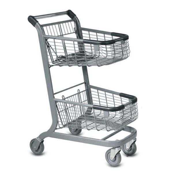 EXpress™6000 Metal Two-Tier Shopping Cart - Image 5