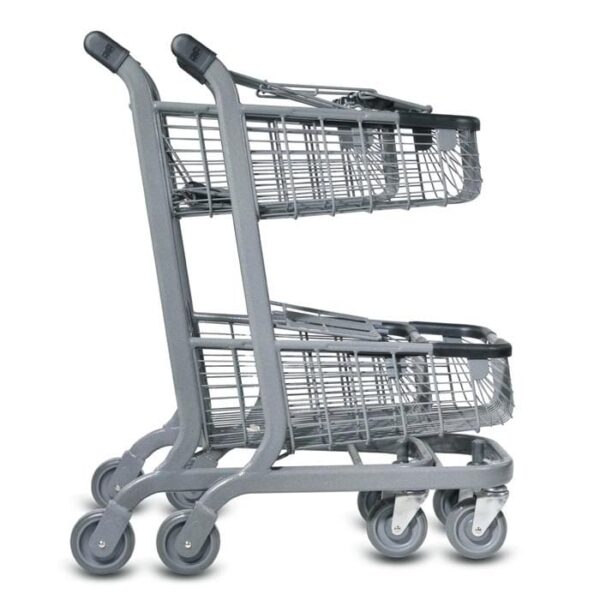 EXpress™6000 Metal Two-Tier Shopping Cart - Image 9