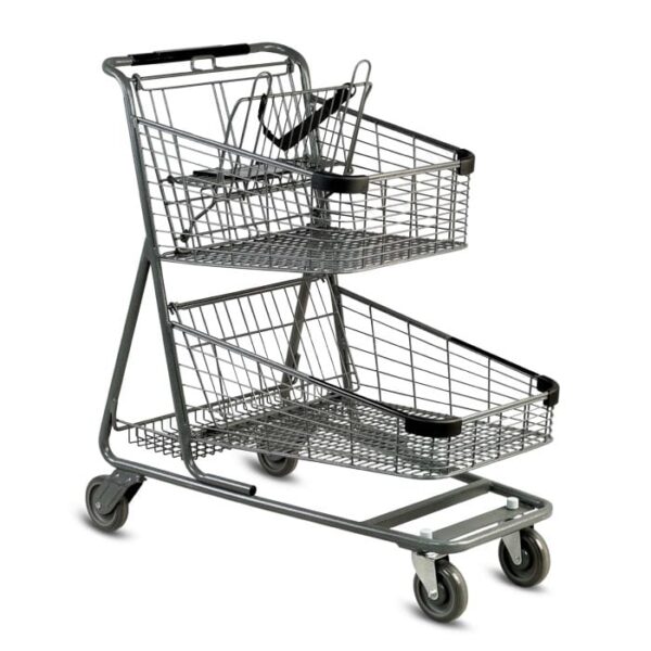 EXpress™7050 Metal Two-Tier Shopping Cart