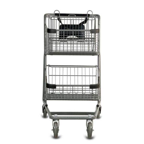 EXpress™7050 Metal Two-Tier Shopping Cart - Image 3