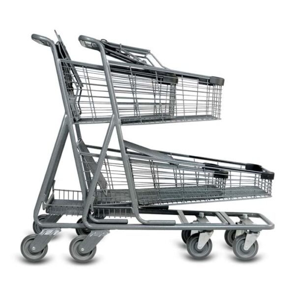 EXpress™7050 Metal Two-Tier Shopping Cart - Image 5