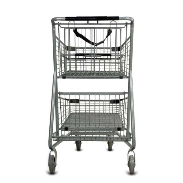 EXpress™7050 Metal Two-Tier Shopping Cart - Image 4