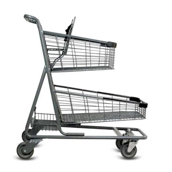 EXpress™7050 Metal Two-Tier Shopping Cart - Image 2