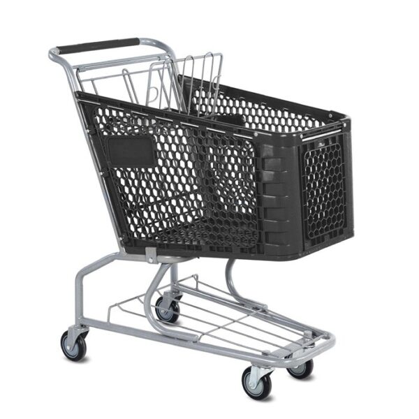 H Series 85 Liter Plastic Shopping Cart - Image 8