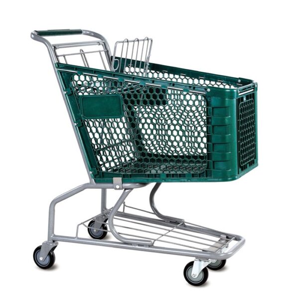 H Series 85 Liter Plastic Shopping Cart - Image 7