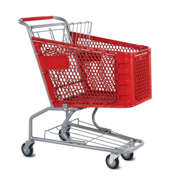 H Series 85 Liter Plastic Shopping Cart - Image 6