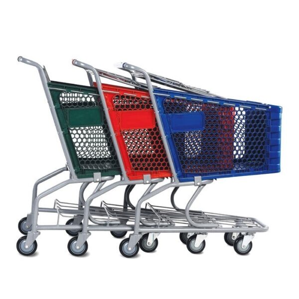 H Series 85 Liter Plastic Shopping Cart - Image 5
