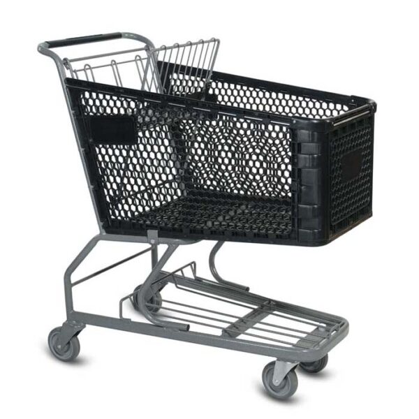 H Series 165 Liter Plastic Shopping Cart - Image 6
