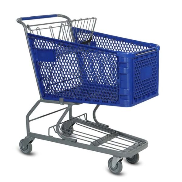 H Series 165 Liter Plastic Shopping Cart - Image 7