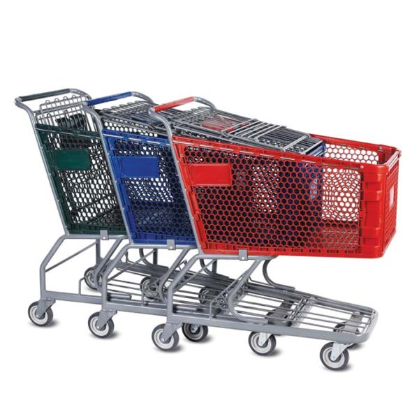 H Series 165 Liter Plastic Shopping Cart - Image 5