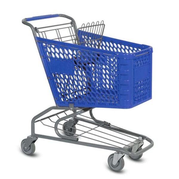 V Series 90 Liter Plastic Shopping Cart - Image 5