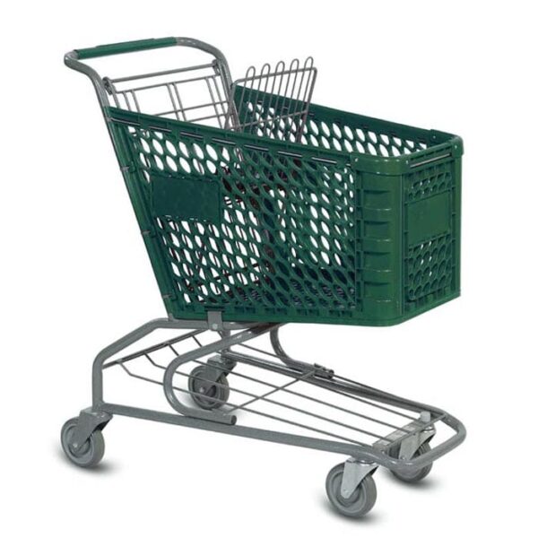 V Series 90 Liter Plastic Shopping Cart - Image 4
