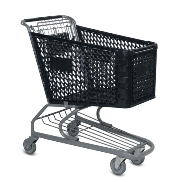 V Series 145 Liter Plastic Shopping Cart - Image 8