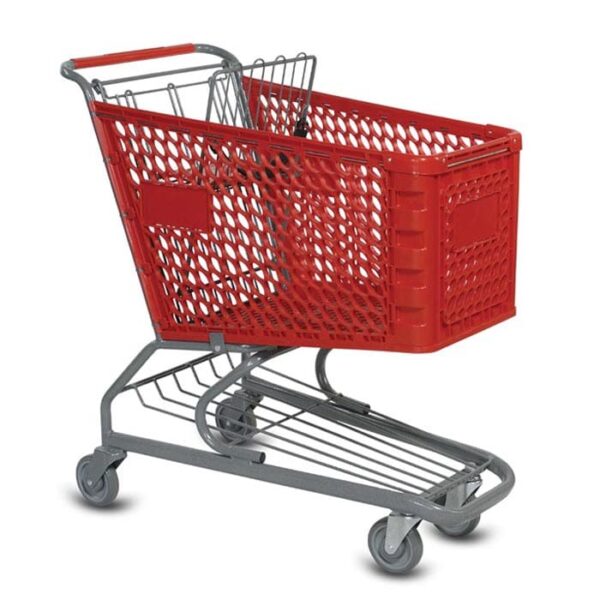 V Series 145 Liter Plastic Shopping Cart
