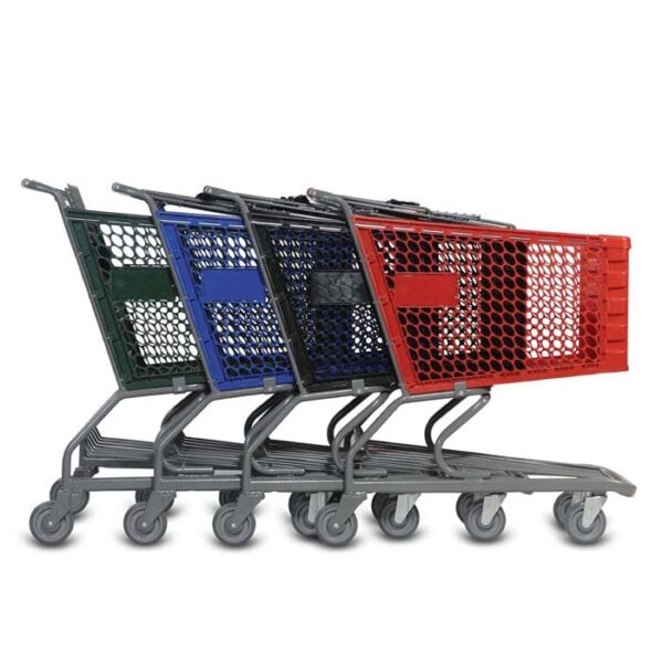V Series 145 Liter Plastic Shopping Cart - Image 5