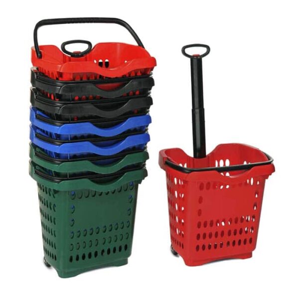 40 Liter Shopping Basket With Wheels - Image 5