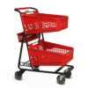 TT-100 Plastic Two-Tier Shopping Cart