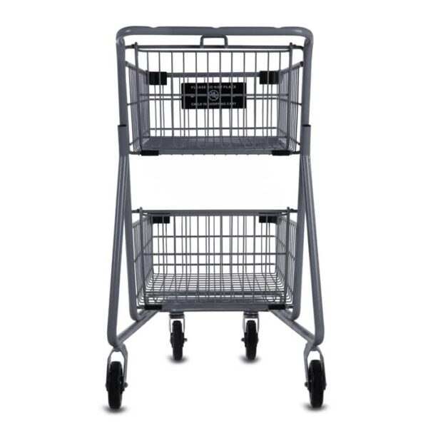 EXpress™4545 Metal Two-Tier Shopping Cart - Image 4