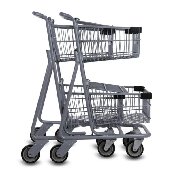 EXpress™4545 Metal Two-Tier Shopping Cart - Image 5