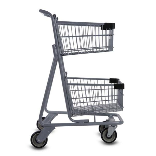 EXpress™4545 Metal Two-Tier Shopping Cart - Image 2