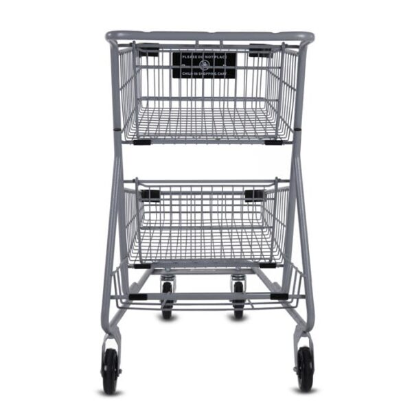 EXpress™4546 Metal Two-Tier Shopping Cart - Image 4